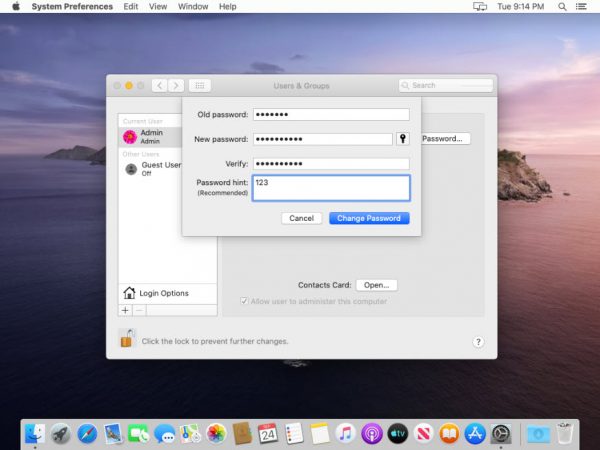 Reset macOS 10.15 Catalina Forgotten Password