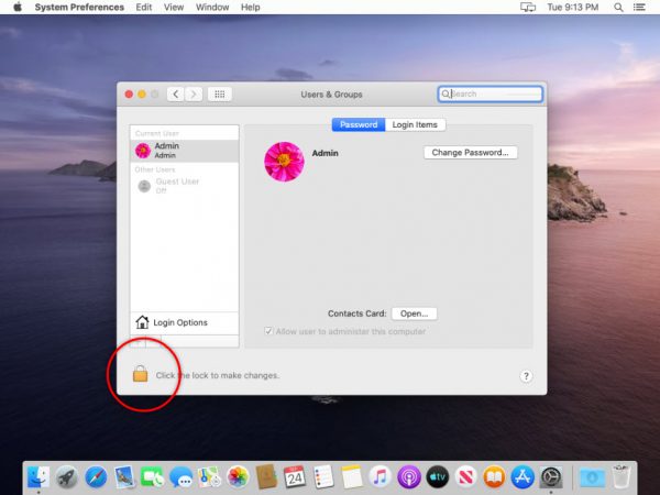 Reset macOS 10.15 Catalina Forgotten Password