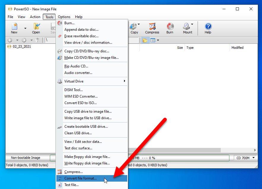 Convert DMG to ISO file