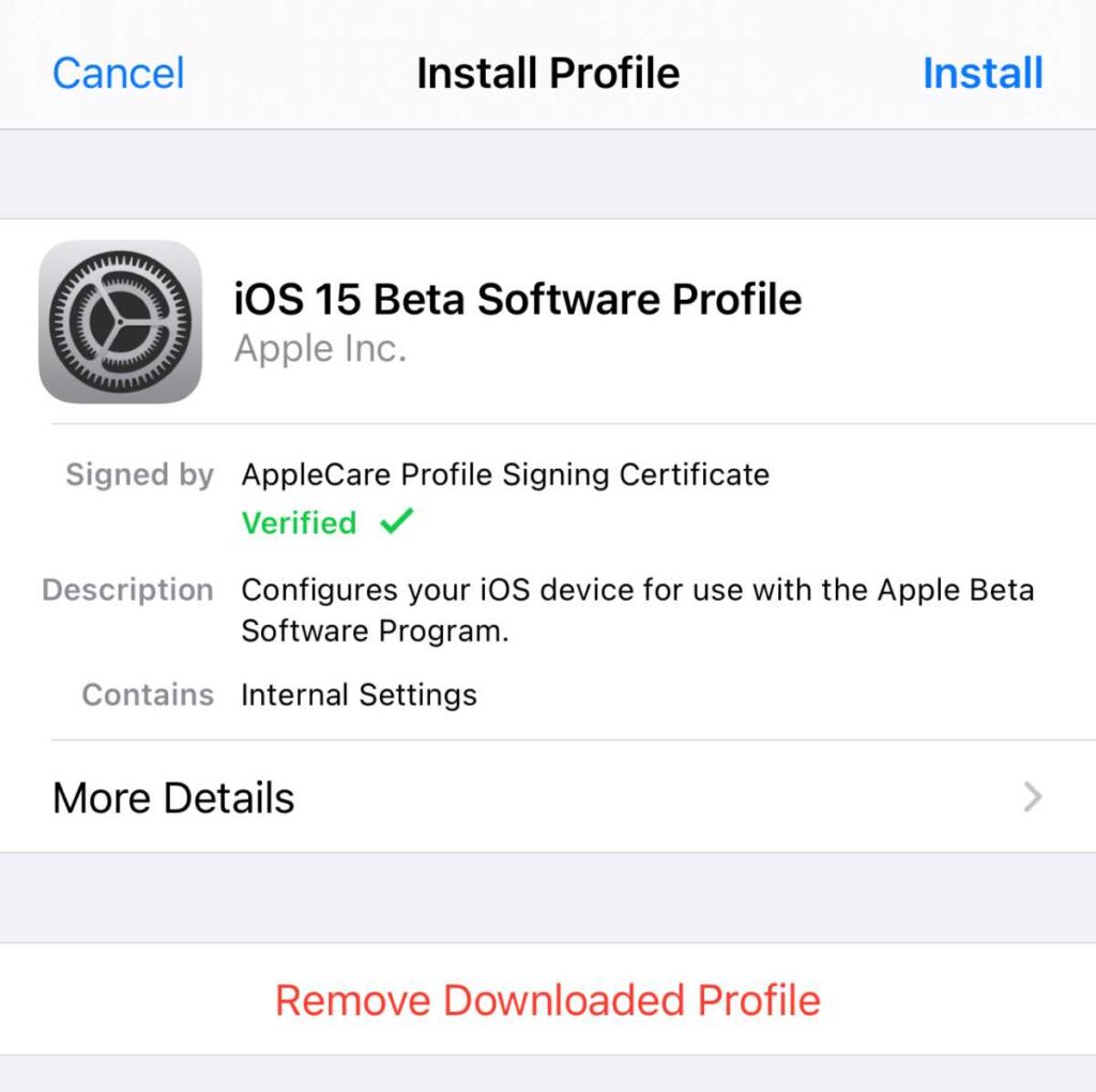Install iOS 15 on iPhone