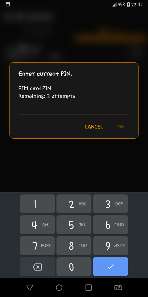 Activate SIM card lock in Android