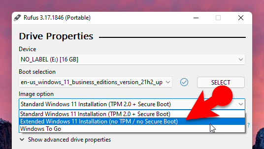 Create Windows 11 Bootable USB for Unsupported PC