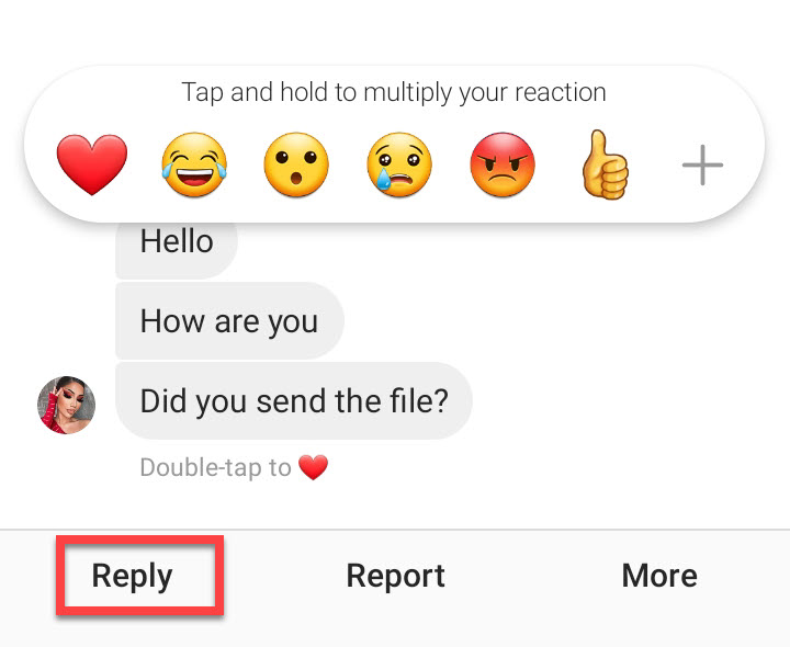 Reply option 