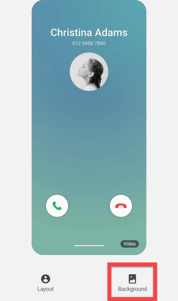 how to change incoming call screen background on one UI 3.0 (Android 12)