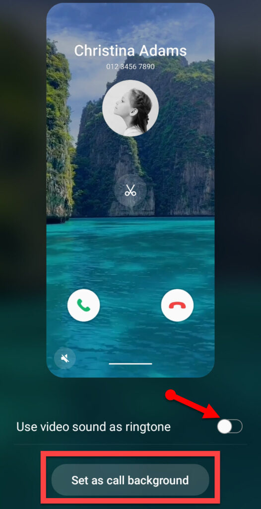 how to change incoming call screen background on one UI 3.0 (Android 12)